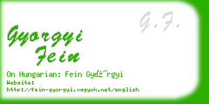 gyorgyi fein business card